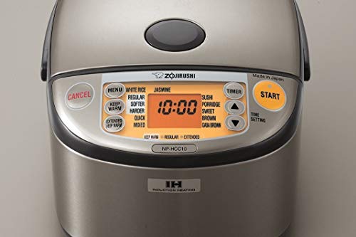 NP HCC10XH Induction Heating System Rice Cooker and Warmer (Stainless Dark Gray / 1.0 L / 5.5 cups uncooked rice)