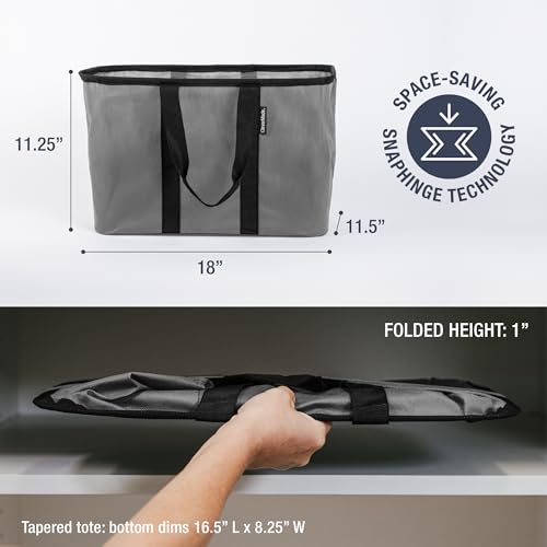 Collapsible EcoBasket Tote (Gray/Black / 30l - 3 Pack)