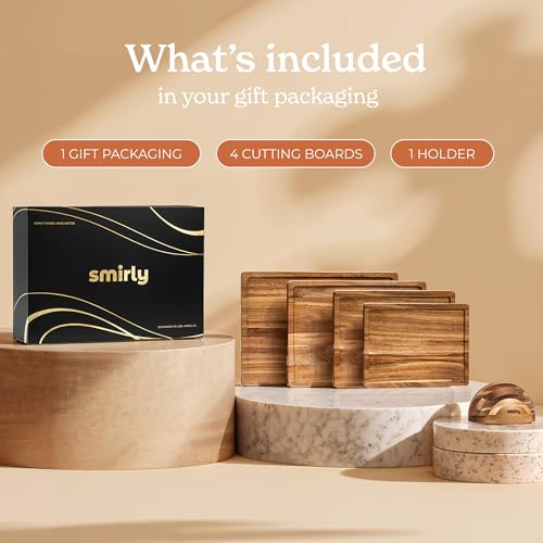 Wood Cutting Board (Brown / 5-Piece)
