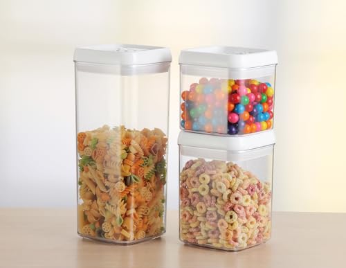 Flip Tite Food Storage Container 4" Small Size Airtight Lid Lock Top (White / 4")