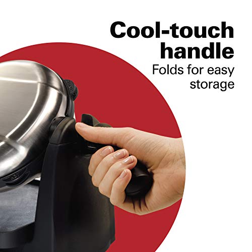 Flip Belgian Waffle Maker with Non (Stainless Steel / Single Flip, Non-Stick Plates)