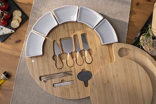 Charcuterie Cheese Board and Platter Set (Bamboo - 16 inch)