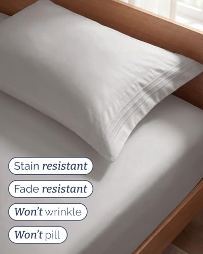 Twin Size 3 Piece Sheet Set (03 - Light Grey / Twin)