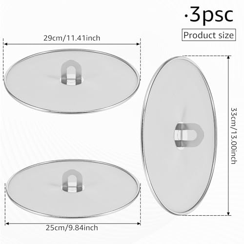 3PCS Stainless Steel Splatter Guard (3 Count)