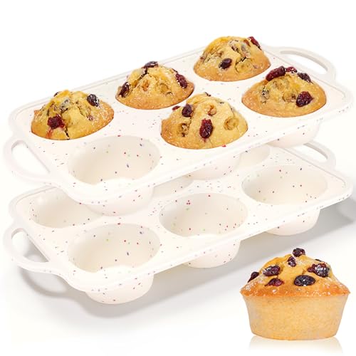 Large Muffin Pan (Creamy Confetti / 6-Cup Jumbo)