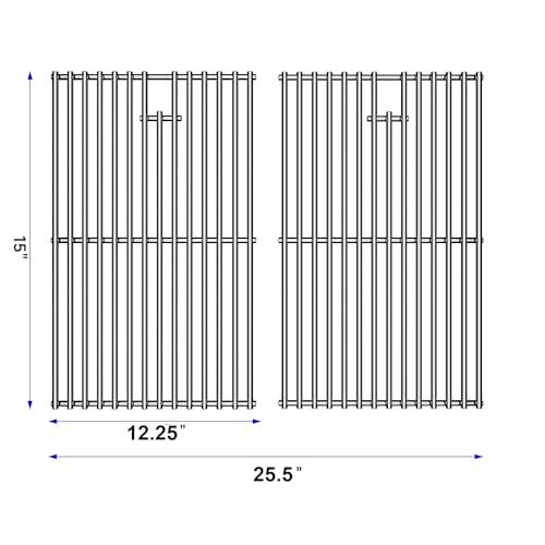 15 Inch Grill Cooking Grates Replacement for Broil (15" x 25.5")