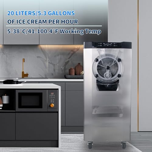 2000W Commercial Hard Ice Cream Machine (6.3Gph tall)