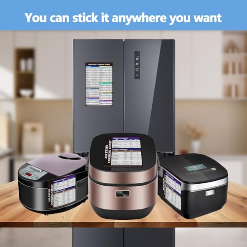 Air Fryer Magnet Cheat Sheet Set (10.63in-Magnet)
