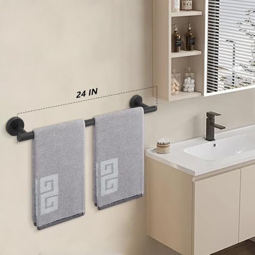 Bath Towel Bar (Matte Black / 24 Inch)