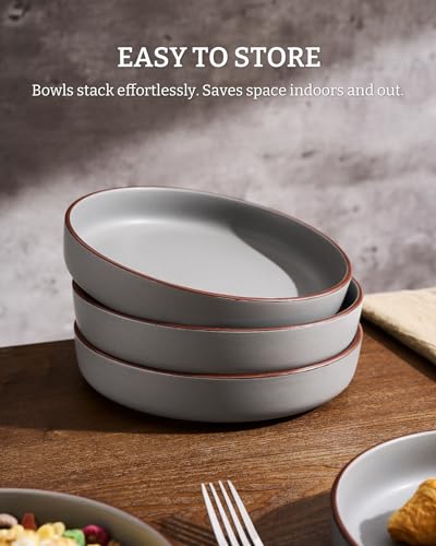 Mercury Pasta Bowls Set of 8 (Dark Gray / 8 pcs)