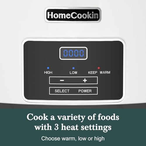6 Quart Programmable Slow Cooker with Timer Keep Warm (6 Quarts / White)
