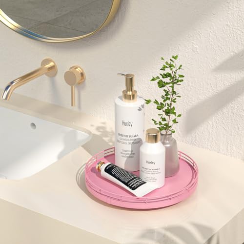 10 Inch Oak Lazy Susan Vanity Tray (Pink / 10)