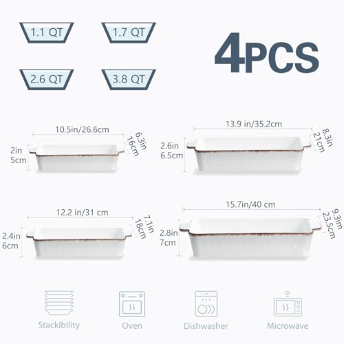 Casserole Dishes for Oven (White 01)