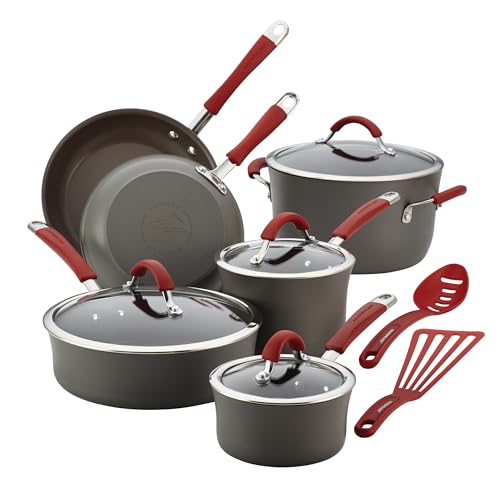 Cucina Dishwasher (Cranberry Red / 12 Piece Hard Anodized)