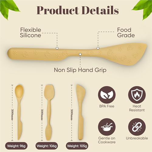 JIG TRIO Double Headed Silicone Spatula Set (3 Count)