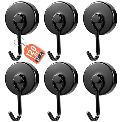 Magnetic Hooks (Black / 1.26in)