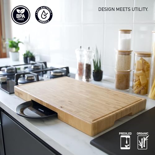 Bamboo Cutting Board (Organic Bamboo / 15.7"L x 10.2"W)