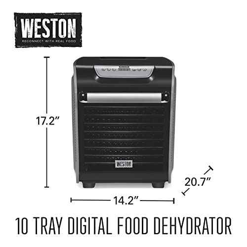 Food Dehydrator Machine for Jerky (Precision Digital Temperature Control (90-160F) / 10 Stackable Trays, Gray)