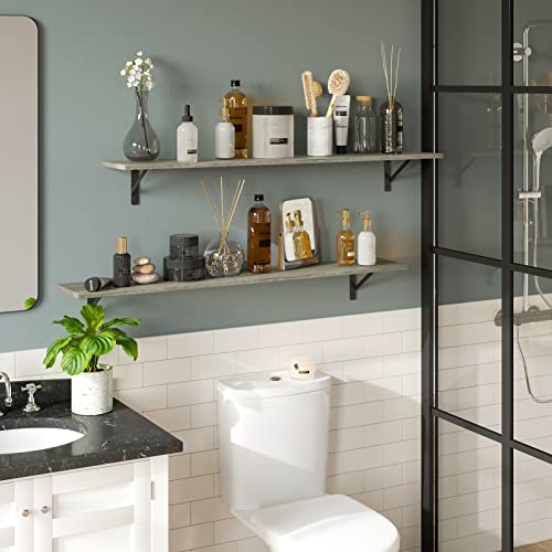 Long Wall Shelves (Grey Wash / 47.3 Inch)