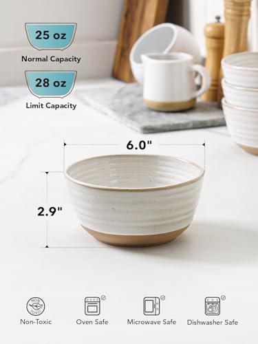 Cereal Bowls Set of 4 (6 inch)