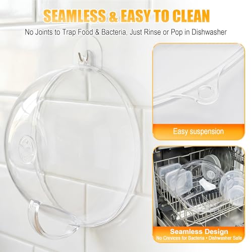 Microwave Splatter Cover for Food (10.5 inches (without water steamer) / Clear)