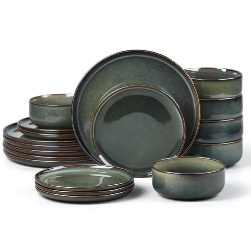 Dinnerware Sets for 6 (Obsidian Green / Service for 6)
