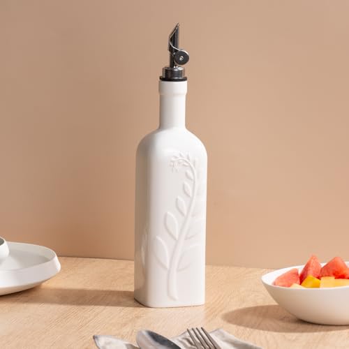 20 Oz Olive Oil Dispenser Bottle with Spout (Square)