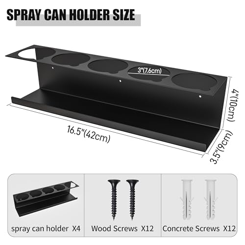 4 Pack Wall Mounted Spray Bottle Holder (4 Count)