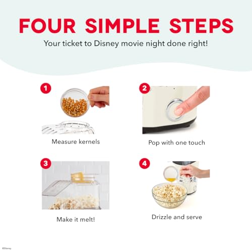Disney Dash Mickey & Minnie Fresh Pop Popcorn Maker (Mickey & Minnie / 16 cups)