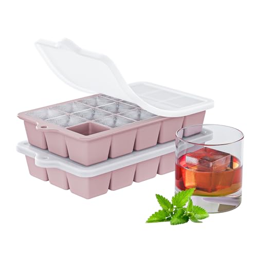 Silicone Ice Cube Tray 2 Pack (Pink / Ice Cube Tray 2 Pack)