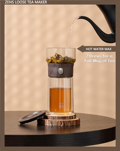 Glass Infuser Teapot (03-Walnut / 9oz)
