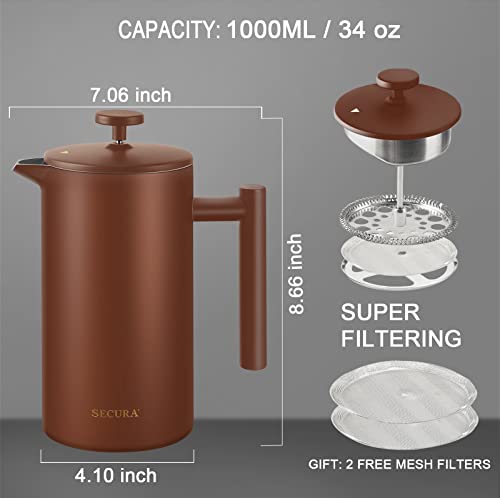 French Press Coffee Maker (Coffee / 34 oz)