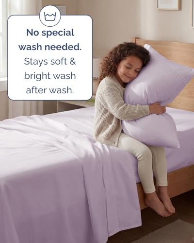 Twin Size 3 Piece Sheet Set (33 - Light Lavender / Twin)