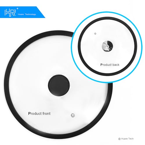 HR Technology Tempered Glass Cookware Lid (8.5" / Black)
