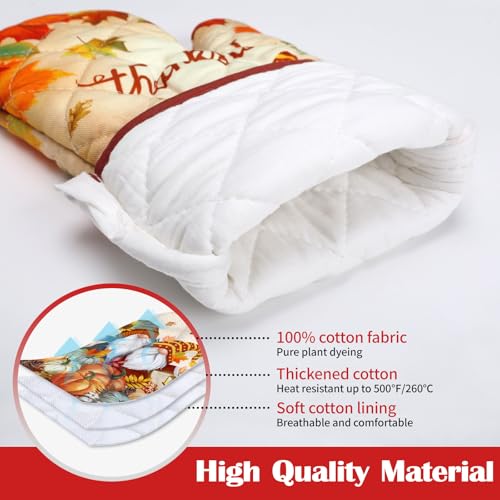 Thanksgiving Gnome Kitchen Towels and Oven Mitts Set (Thanksgiving)