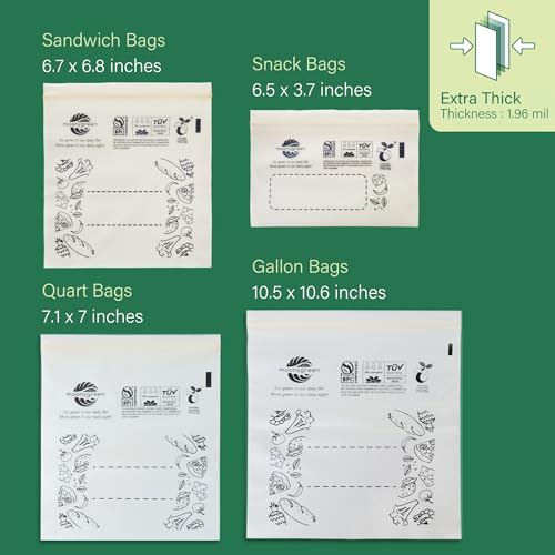 Compostable Food Storage Bags (280 bgas)
