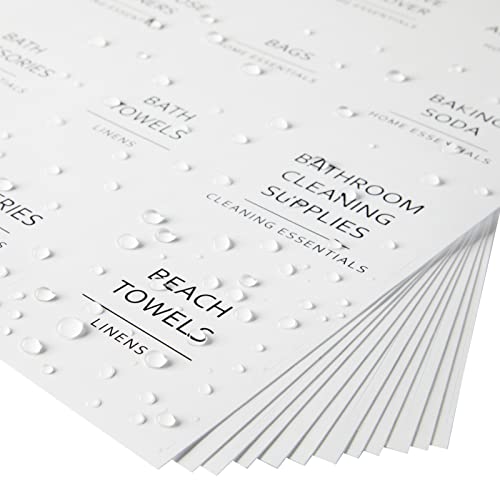 144 Minimalist Laundry Room Labels (144 Count)