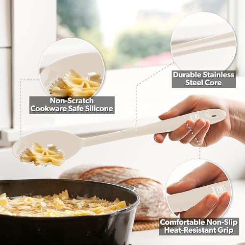 DI ORO Silicone Cooking Spoons (Clay)