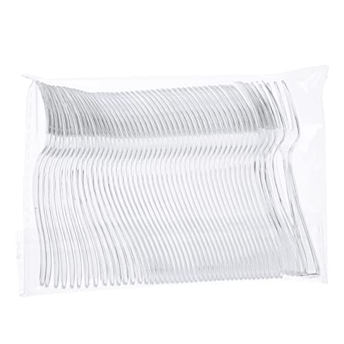 300 Pieces Clear Plastic Mini Forks 4 Inches Clear Plastic Forks Plastic Tasting Forks (Clear / Mini Forks)