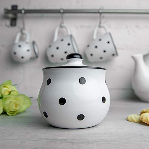 Ceramic Sugar Bowl with Lid (White)