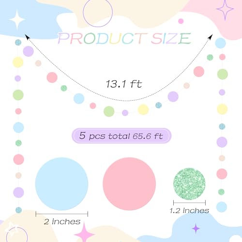 5 Pieces Circle Garland Banner Hanging (5 Count)