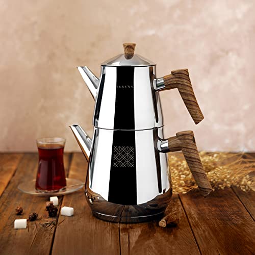 Definition Stainless Steel Teapot Set (Brown)