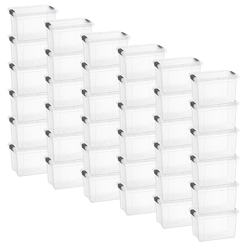 8.7 Quart Clear Plastic Storage Boxes with Lids (8.7 Quart)