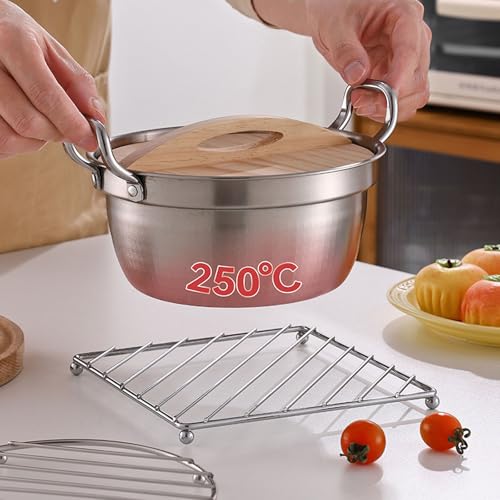 3 Pcs Stainless Steel Trivets Heat Resistant Insulated Hot Pads Table Dish Mat Tableware Placemat Dining Table Decor Hot Pads Cooking and Baking Pans Holder Air Fryer Oven Cookie Cooling Racks