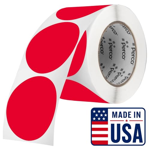 Red Round Circle Dot Sticker 3 (Red / 3 Inch)
