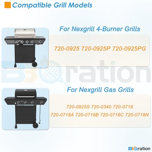 17" Griddle and Cooking Grate Kits for Nexgrill 4 Burner 720 (17" X 12 1/4")