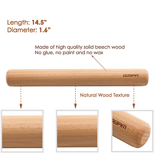 Wood Rolling Pin (14.5*1.6inch)