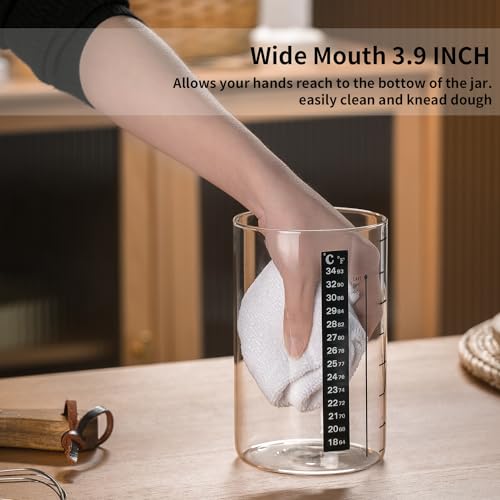 Sourdough Starter Jar (Steel Lid-2 Pack)
