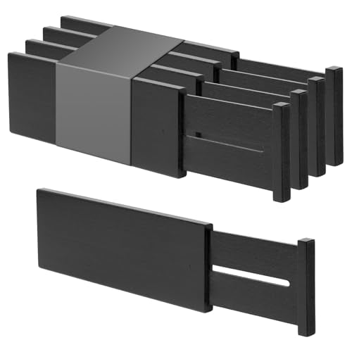 Dresser Drawer Dividers (Black / 4"H, Small)