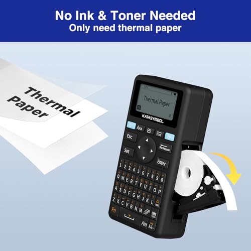 E11 Keyboard & Bluetooth Label Maker Machine with 4 Tapes (Black)